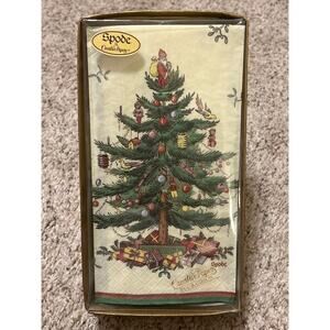 Spode Guest Towels 26 3 Ply  Powder Room Christmas Santa Dinner Napkin